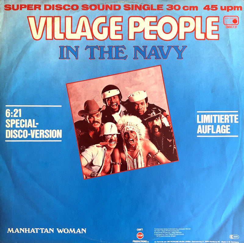 Village People ‎12" In The Navy - Germany (VG+/VG+)