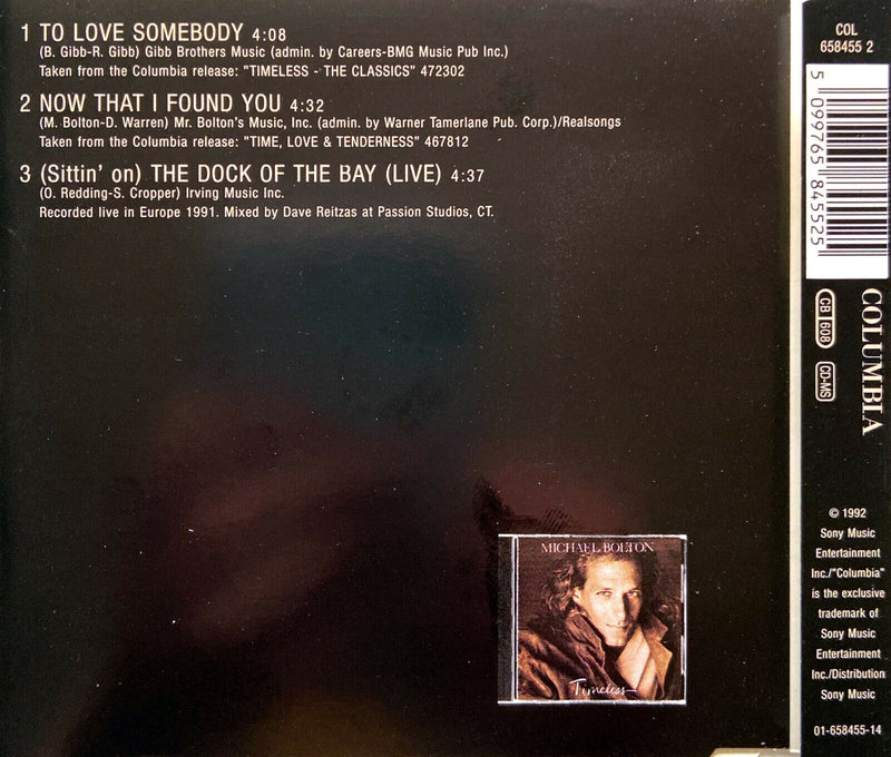 Michael Bolton ‎Maxi CD To Love Somebody - Europe (M/EX)