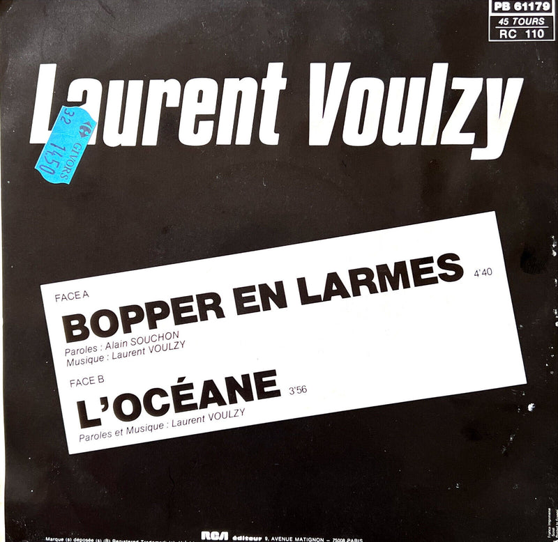 Laurent Voulzy 7" Bopper En Larmes / L'Océane