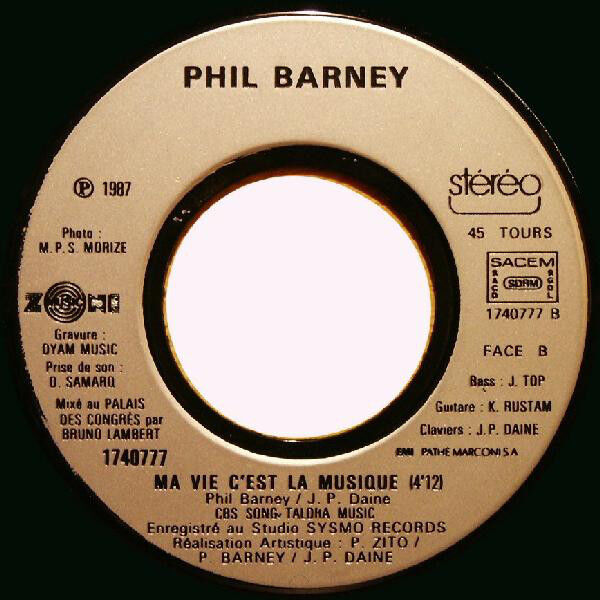 Phil Barney ‎7" Un Enfant De Toi - France (VG+/VG+)