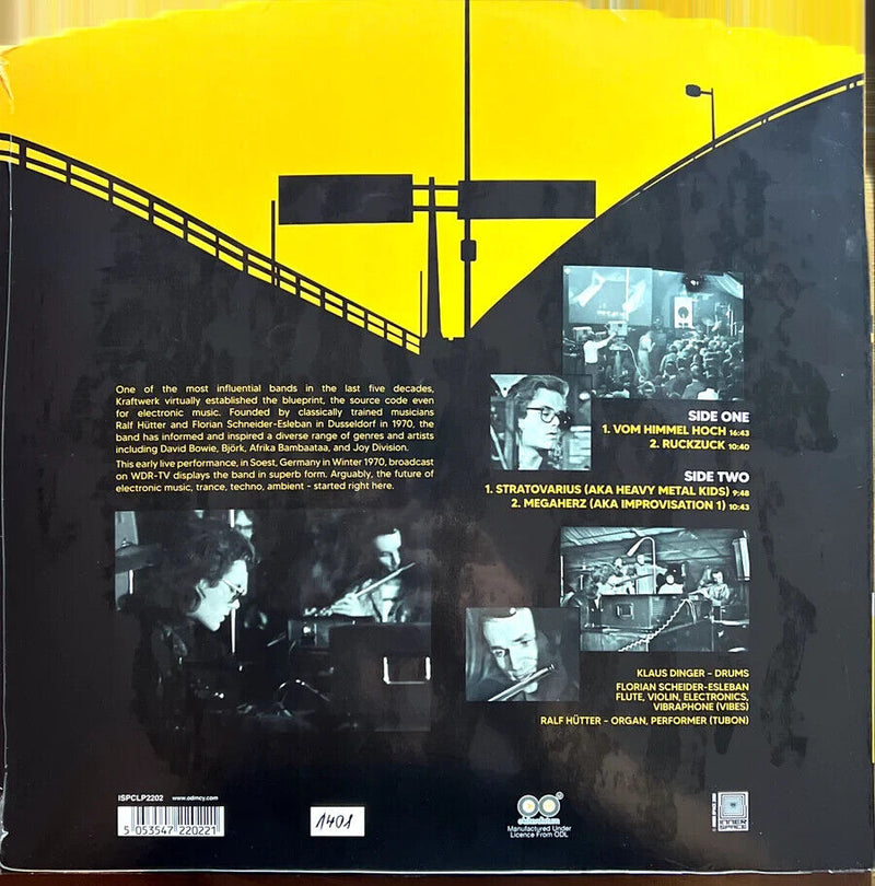 Kraftwerk LP Soest Live - Limited Edition, Numbered, Yellow Vinyl 180gr