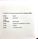 CD Antoine Ciosi "ISULA" - Musique Corse Traditionnelle