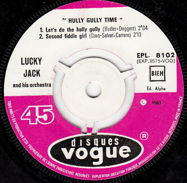 Lucky Jack And His Orchestra ‎7" Hully Gully Time - France (VG+/VG+)