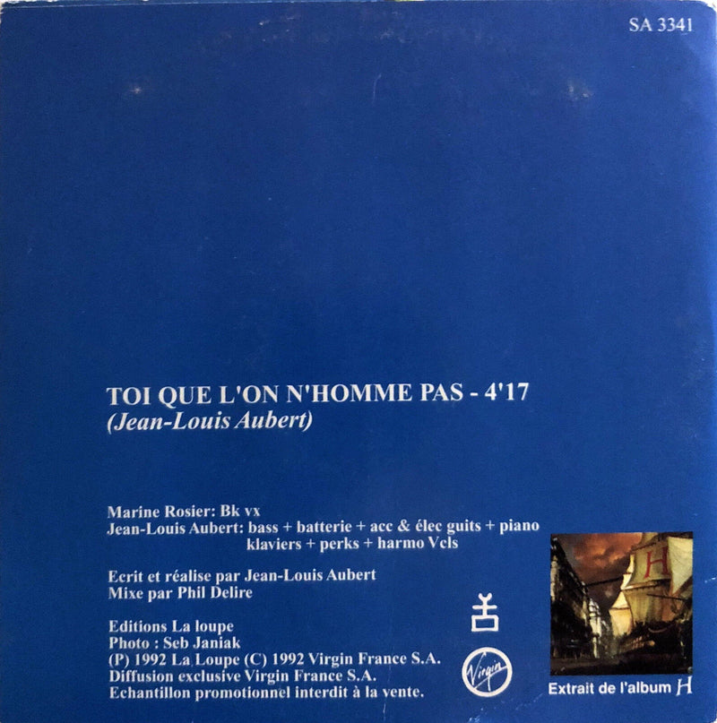Jean-Louis Aubert ‎CD Single Toi Que L'On N'Homme Pas - Promo - France (VG/VG+)