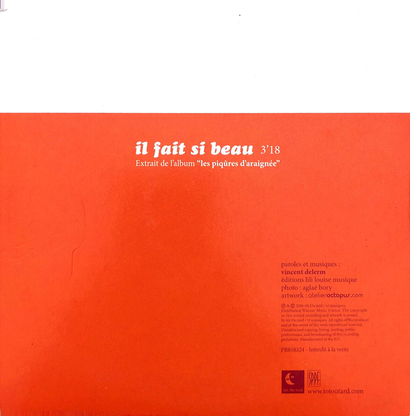 Vincent Delerm CD Single Il Fait Si Beau - Promo - France (EX/M)