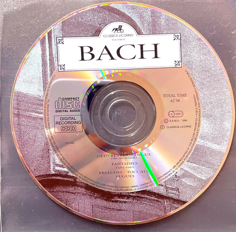 Johann Sebastian Bach ‎CD OEUVRESPOUR ORGUE / FANTAISIES / PRELUDES/ TOCATAS / F