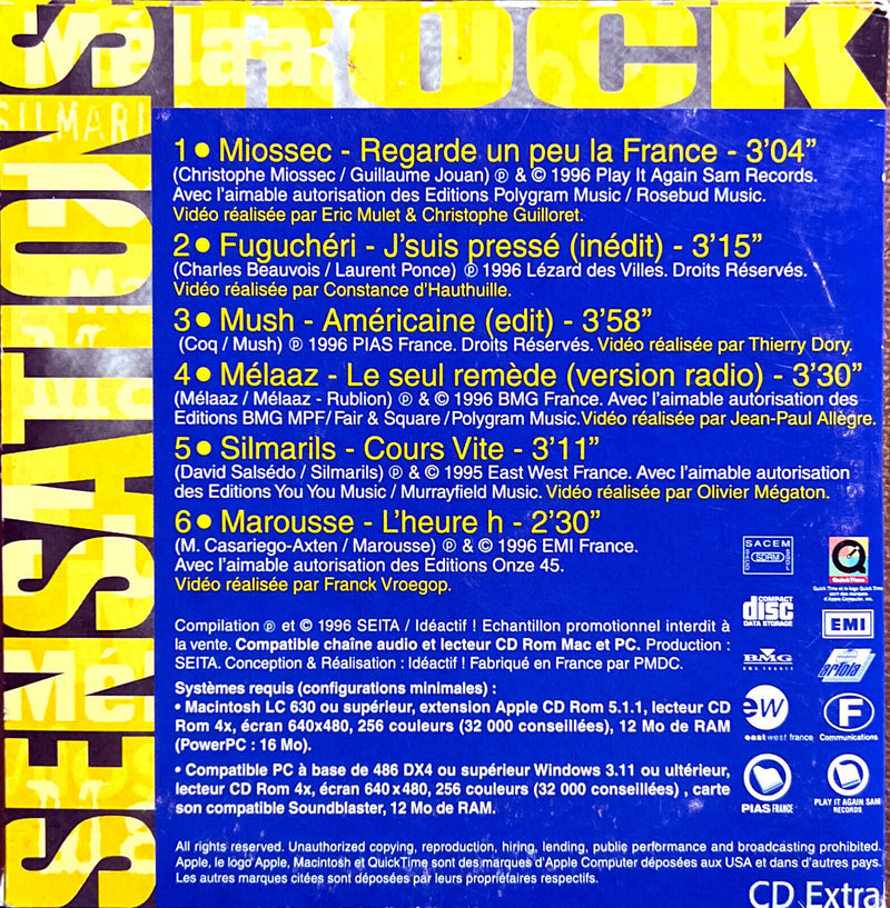 Compilation CD Sensations Rock - Promo