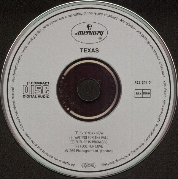 Texas ‎Maxi CD Everyday Now - Europe (EX/M)
