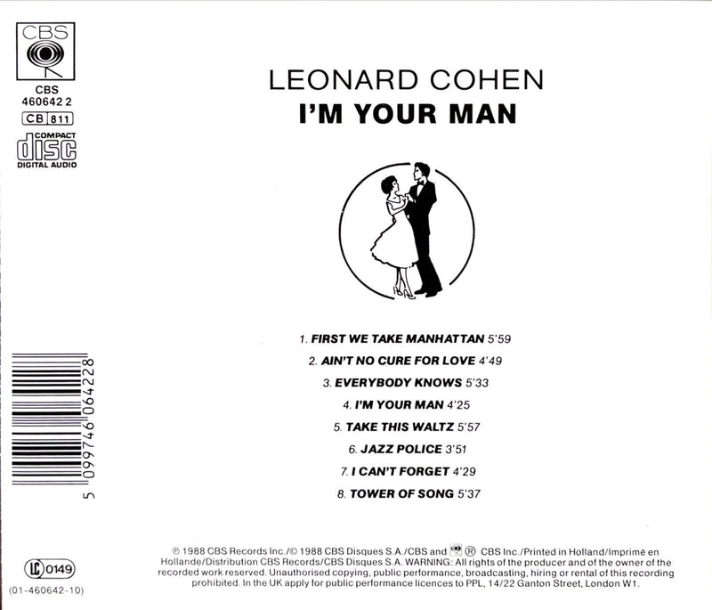 Leonard Cohen CD I'm Your Man