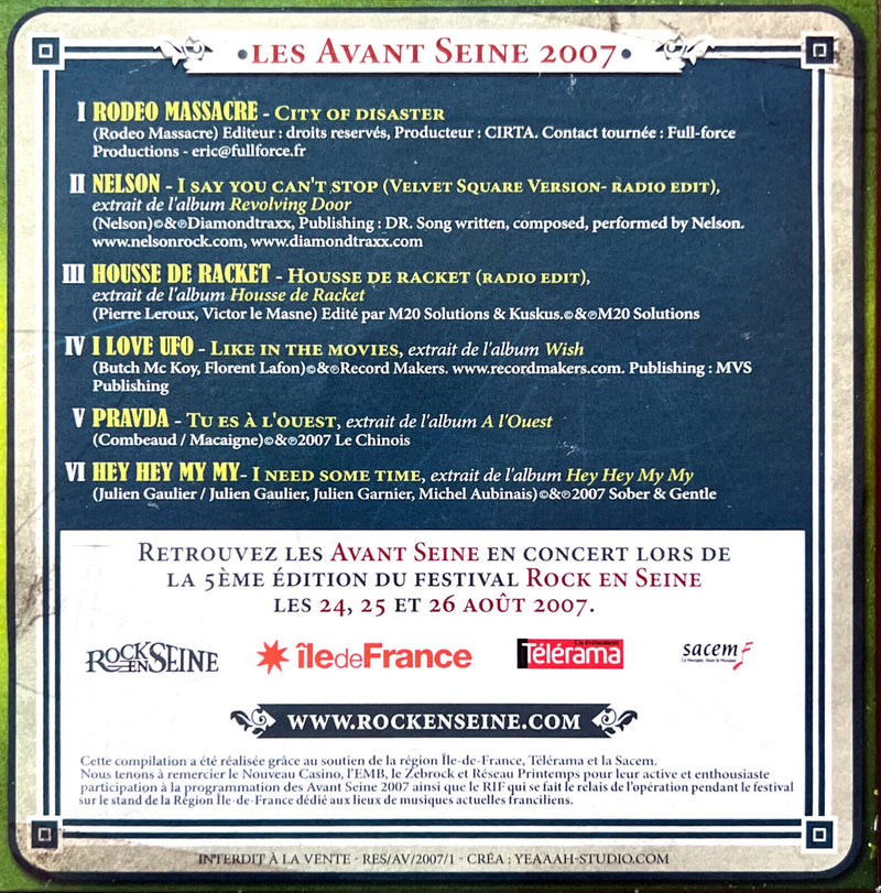 Various CD Rock En Seine présente Compilation Les Avant Seine 2007 - Promo