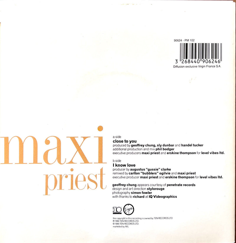 Maxi Priest 7" Close To You