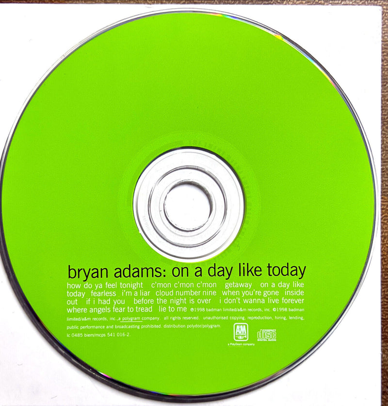 Bryan Adams CD On A Day Like Today