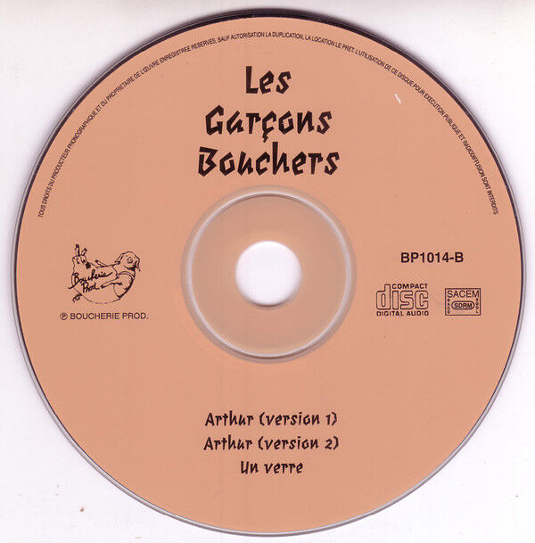Les Garçons Bouchers ‎CD Single Arthur - Promo - France (VG+/VG)
