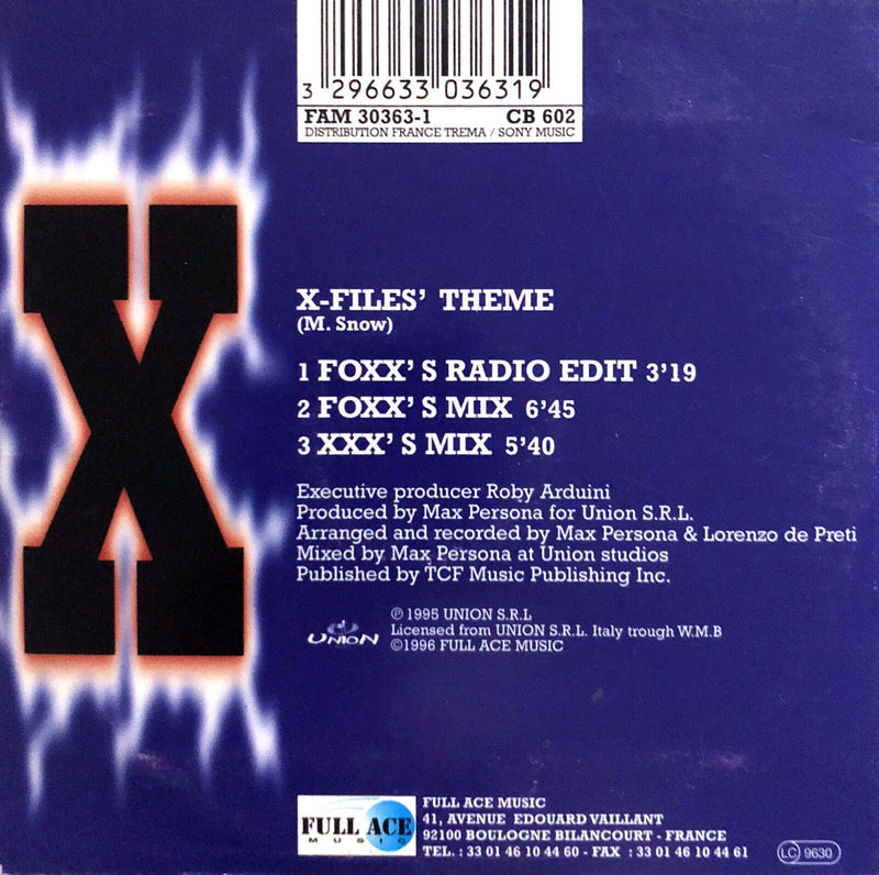 Triple X CD Single X-Files' Theme (Version Dance) - France (VG+/VG)