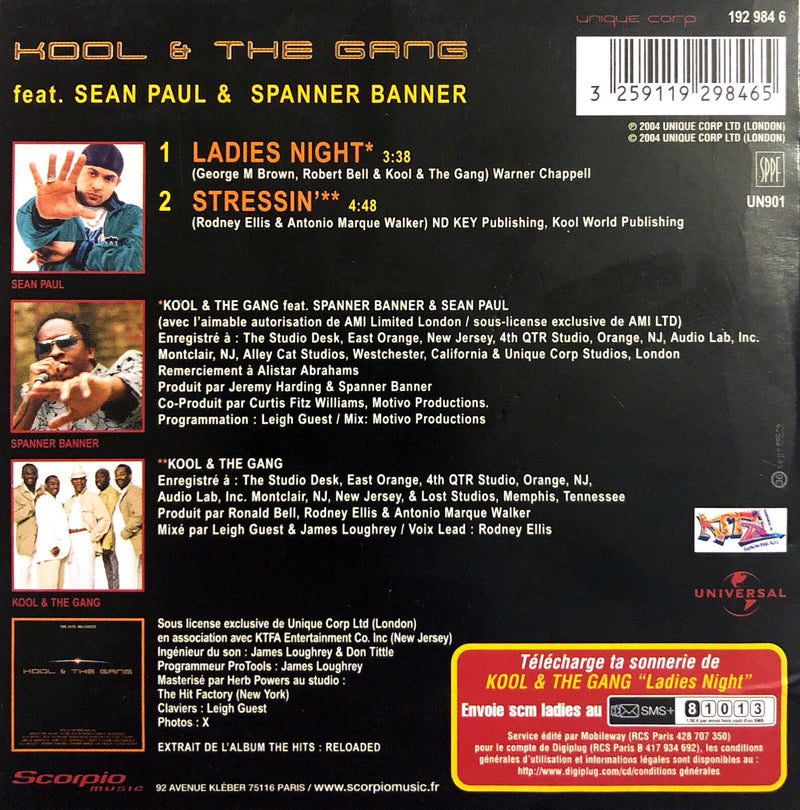 Kool & The Gang CD Single Ladies' Night - France (VG/VG+)