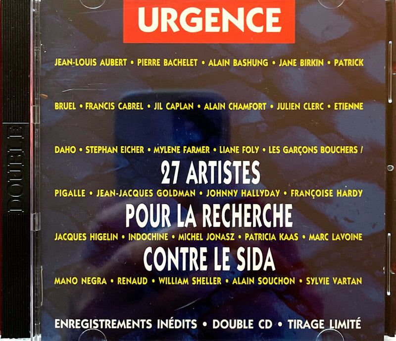 Compilation ‎2xCD Urgence, 27 Artistes Pour La Recherche Contre Le Sida - Tirage
