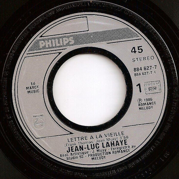 Jean-Luc Lahaye ‎7" Lettre A La Vieille - France (VG+/EX)