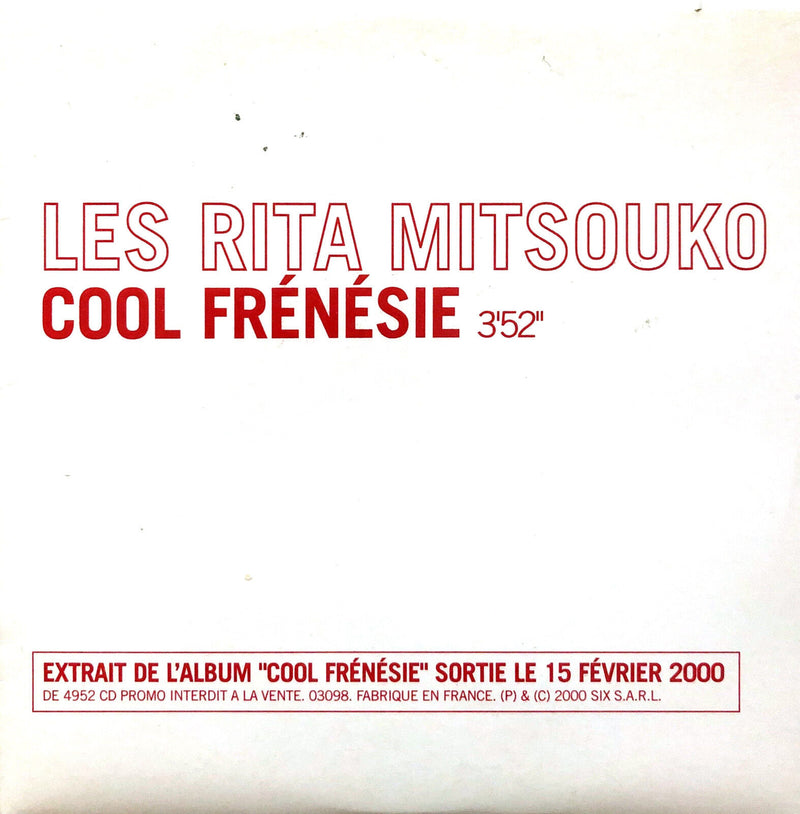 Les Rita Mitsouko CD Single Cool Frénésie - Promo - France (VG+/EX+)