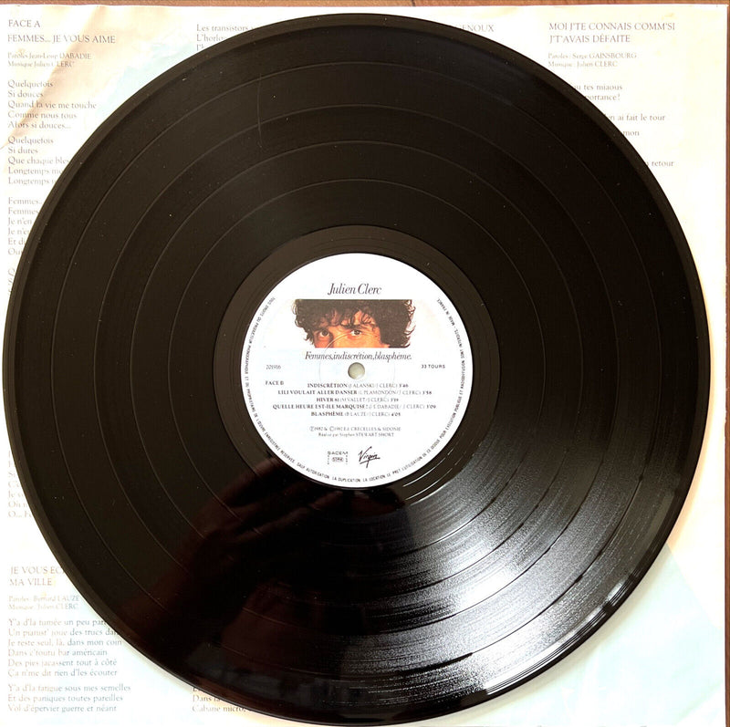 Julien Clerc LP Femmes, Indiscrétion, Blasphème.
