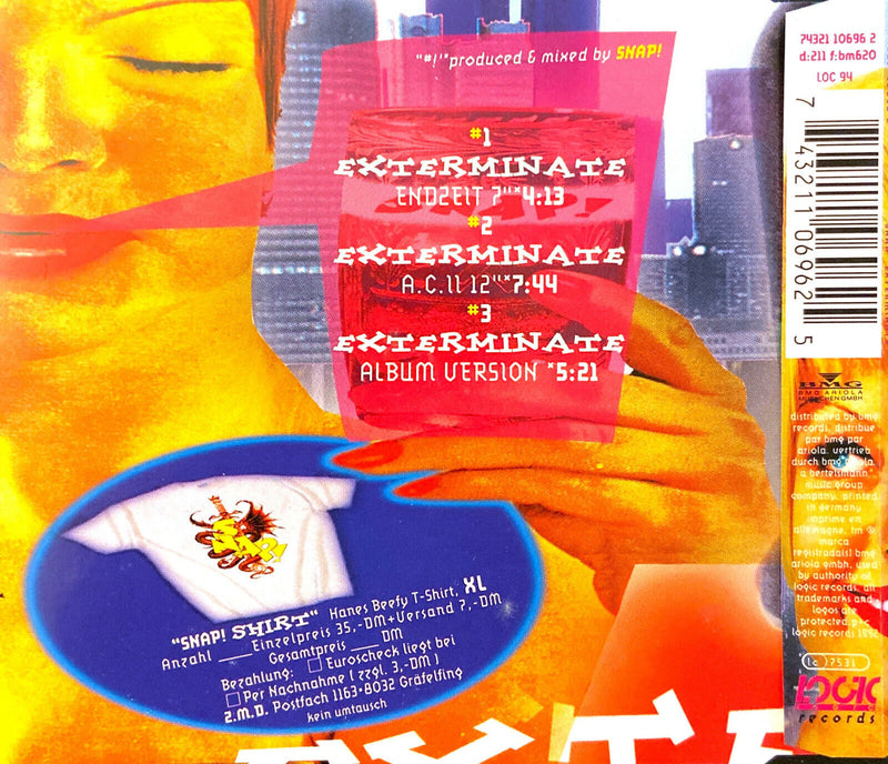 Snap! Featuring Niki Haris ‎Maxi CD Exterminate! - Europe (EX+/VG+)