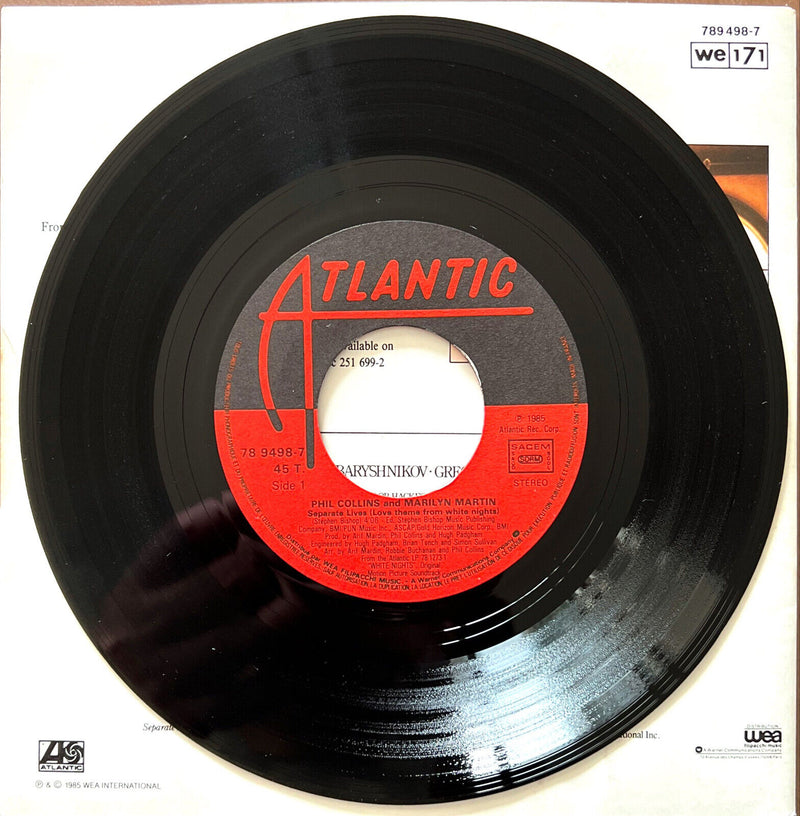 Phil Collins And Marilyn Martin 7" Separate Lives (Thème Du Film White Nights) -