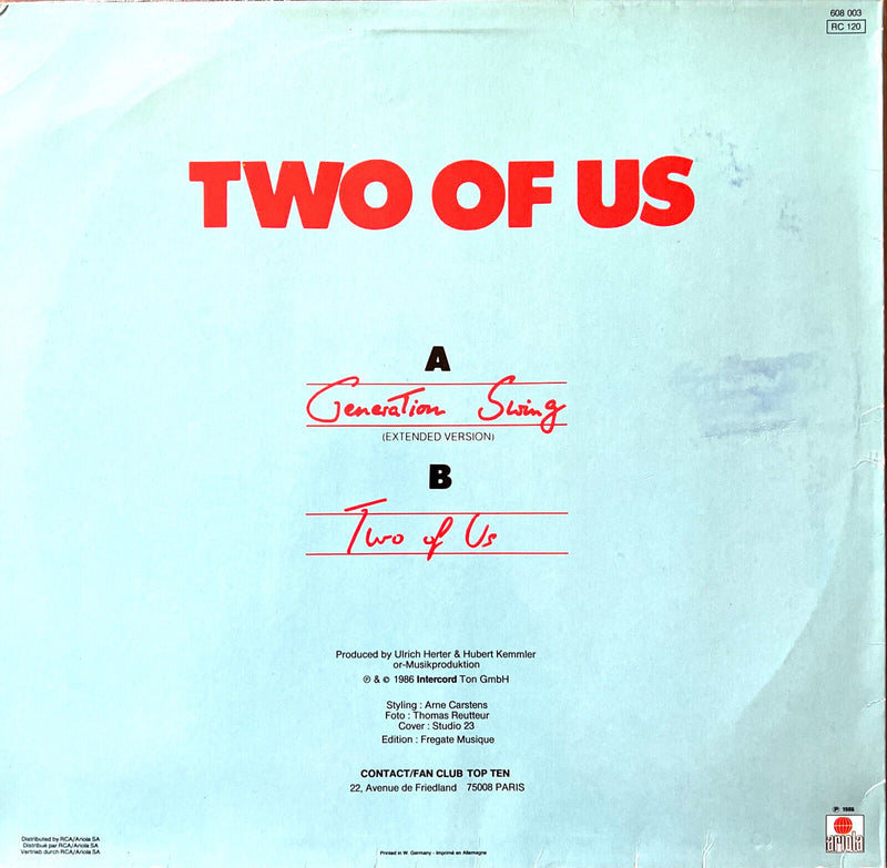 Two Of Us 12" Generation Swing (Extended Version)