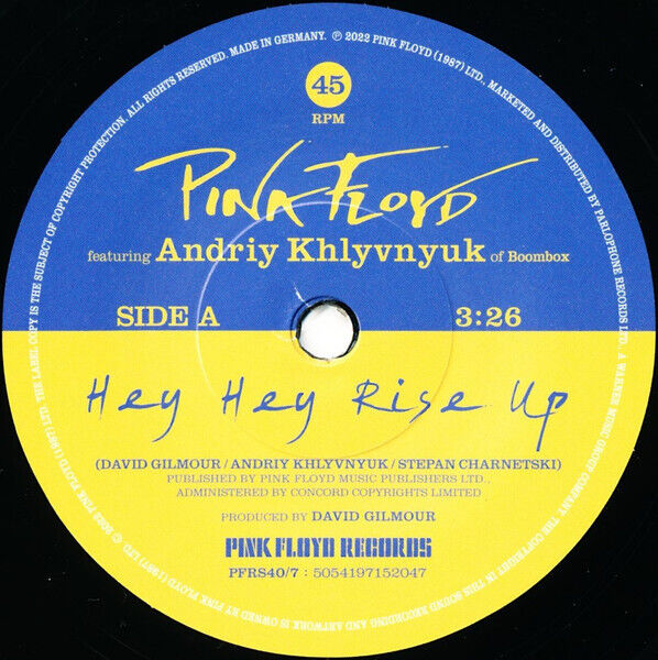 Pink Floyd Featuring Andriy Khlyvnyuk 7" Hey Hey Rise Up - Limited Edition