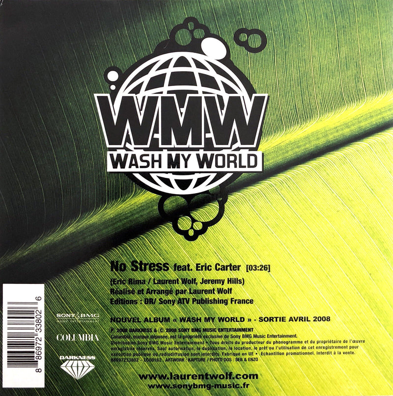 Laurent Wolf CD Single No Stress - Promo - France (EX/EX+)