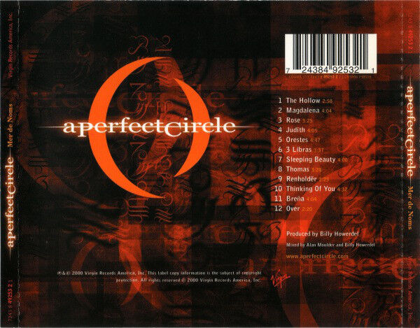 A Perfect Circle CD Mer De Noms - Europe (EX+/EX+)