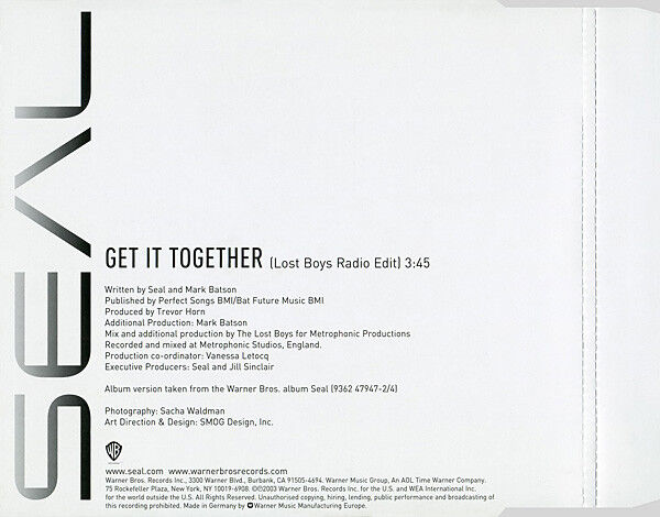 Seal Maxi CD Get It Together - Promo - Europe (M/M)