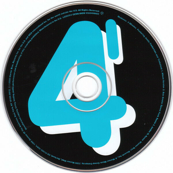 Madonna & Justin Maxi CD 4 Minutes - Europe (M/EX)