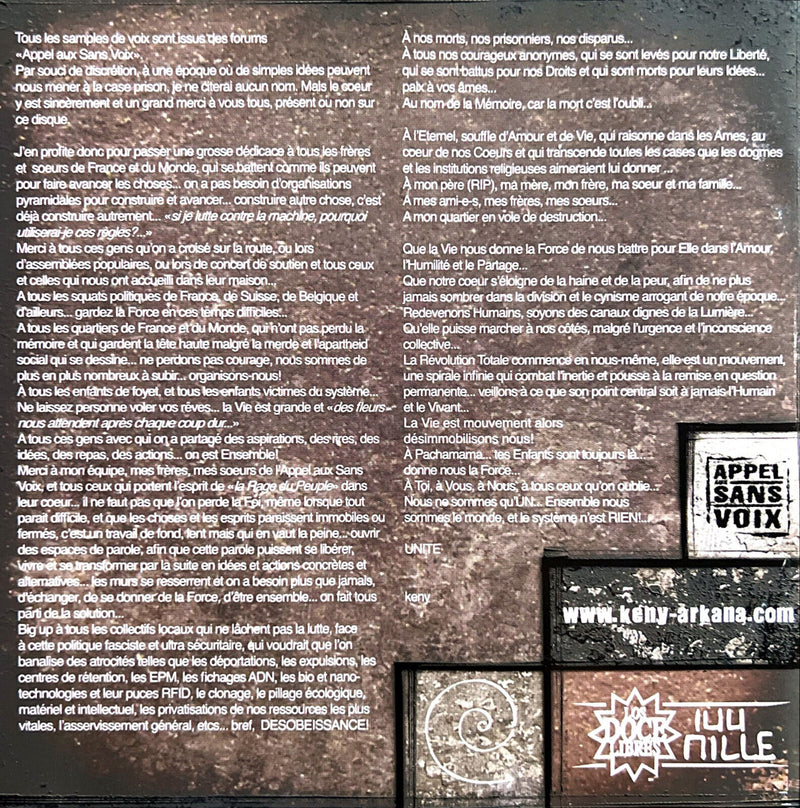 Keny Arkana CD Désobéissance