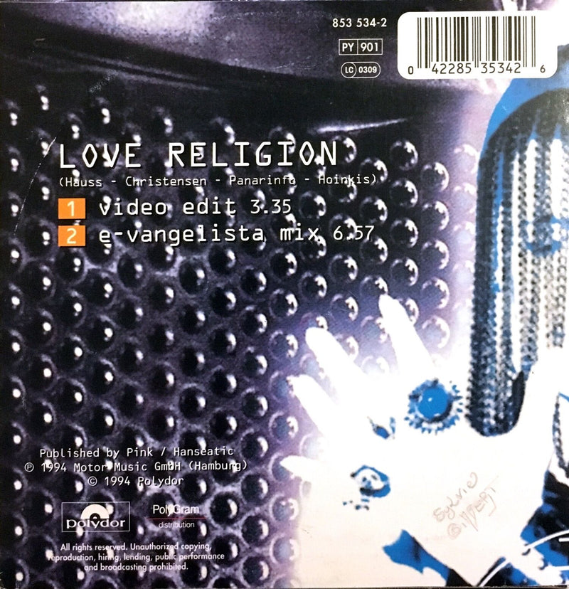 U96 CD Single Love Religion - France (EX/EX)