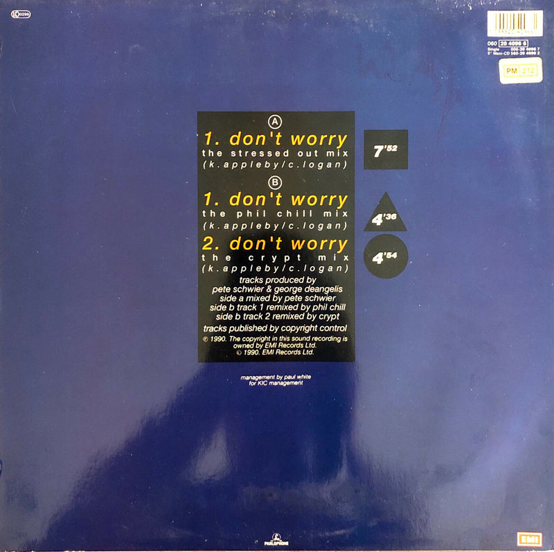Kim Appleby ‎12" Don't Worry - Europe (VG/M)