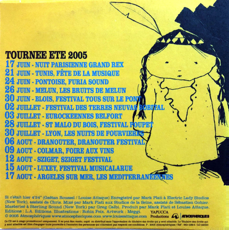 Louise Attaque CD Single Si C'était Hier - Promo - France (M/M)