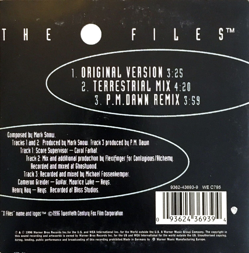 Mark Snow ‎CD Single The X Files - Europe (VG+/EX+)