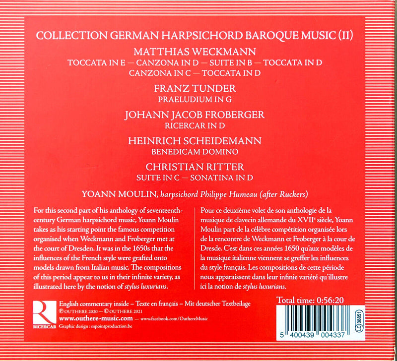 Weckmann / Tunder / Froberger / Ritter, Yoann Moulin CD Stylus Luxurians - Selec