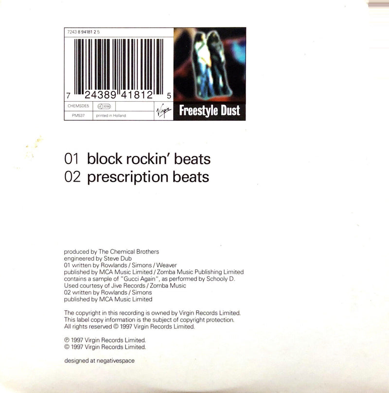 The Chemical Brothers ‎CD Single Block Rockin' Beats - Europe (EX/VG+)