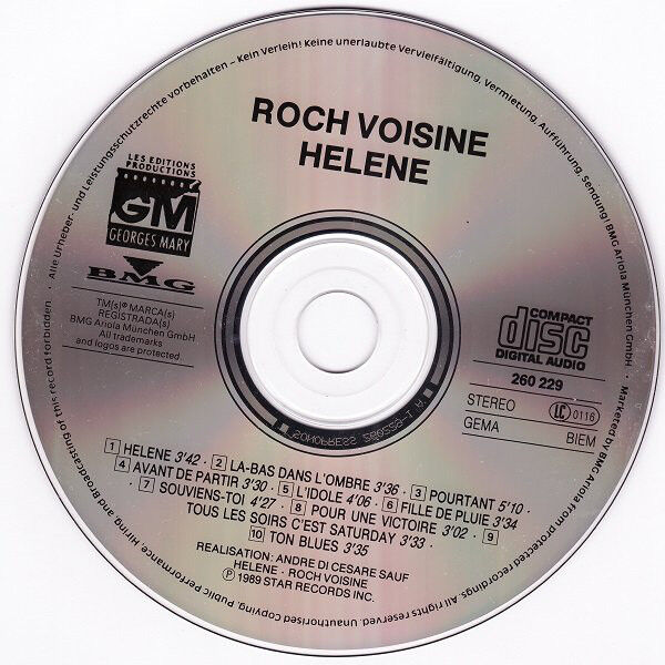 Roch Voisine ‎CD Hélène - Europe (VG+/EX+)
