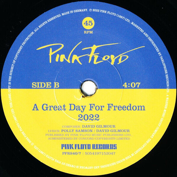 Pink Floyd Featuring Andriy Khlyvnyuk 7" Hey Hey Rise Up - Limited Edition