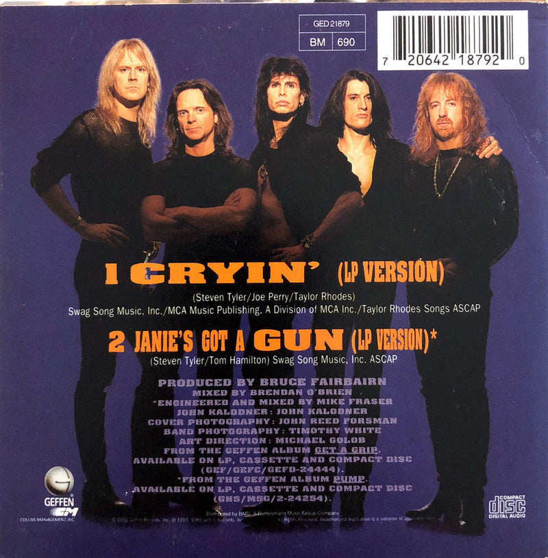 Aerosmith ‎CD Single Cryin' - France (VG+/EX)