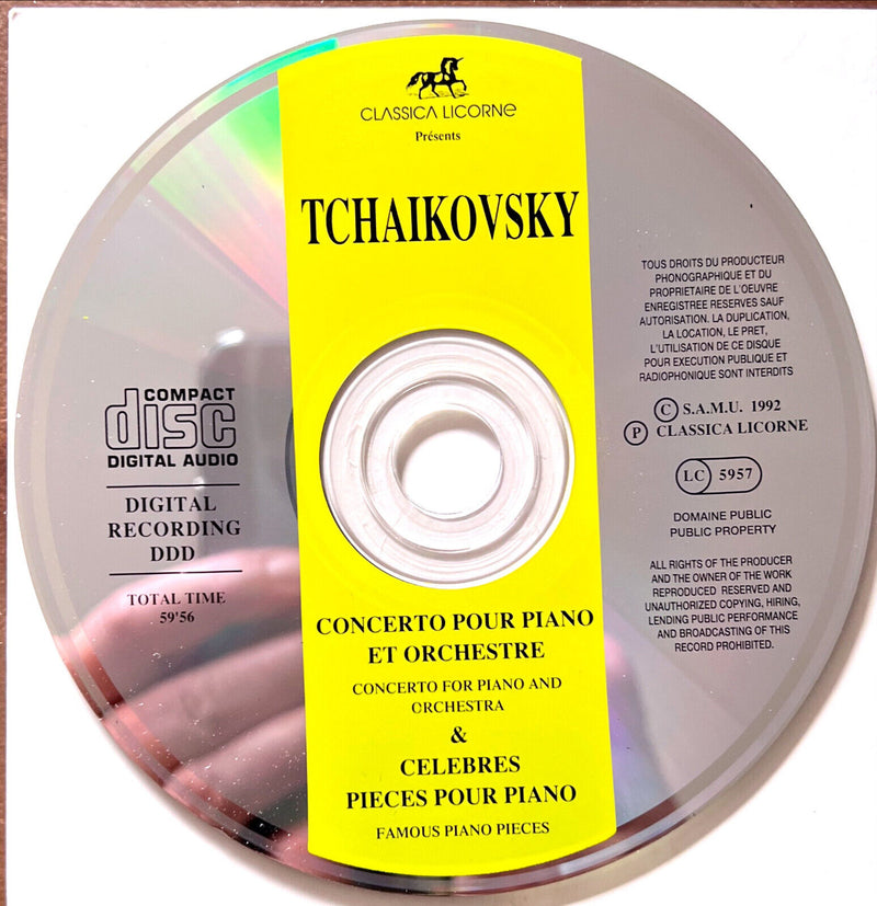 Tchaikovsky CD Concerto Pour Piano Et Orchestre & Célèbres Pièces Pour Piano