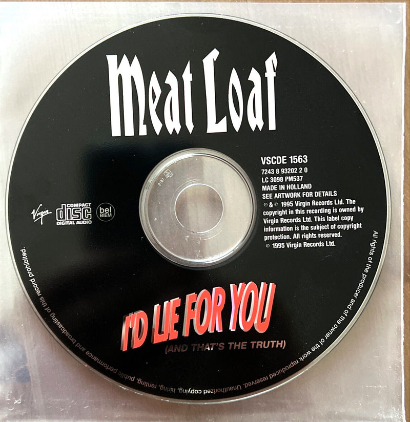 Meat Loaf CD Single I'd Lie For You (And That's The Truth)