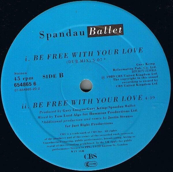 Spandau Ballet 12" Be Free With Your Love - Europe (VG/M)
