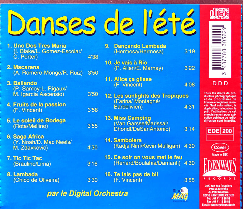 Compilation CD Danses de l'Eté