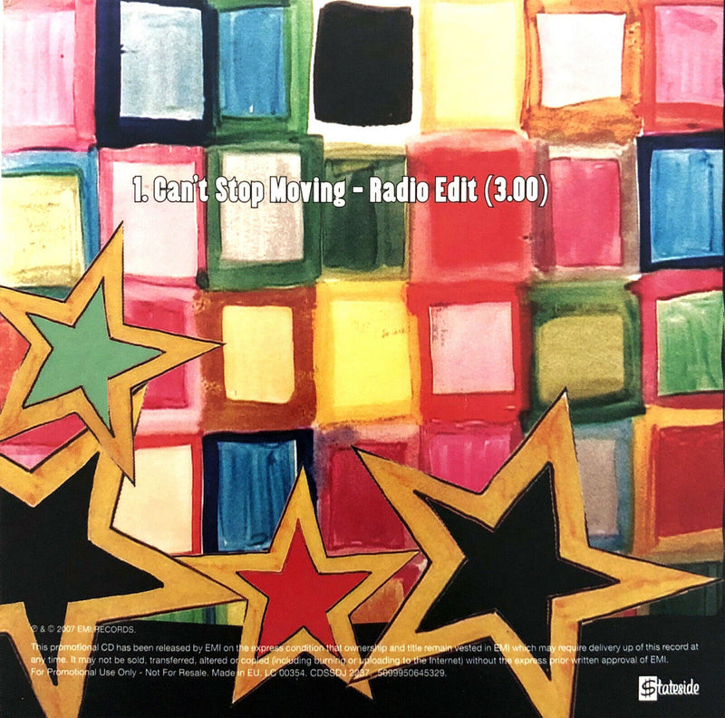 Sonny J ‎CD Single Can't Stop Moving - Promo - UK (EX/M)