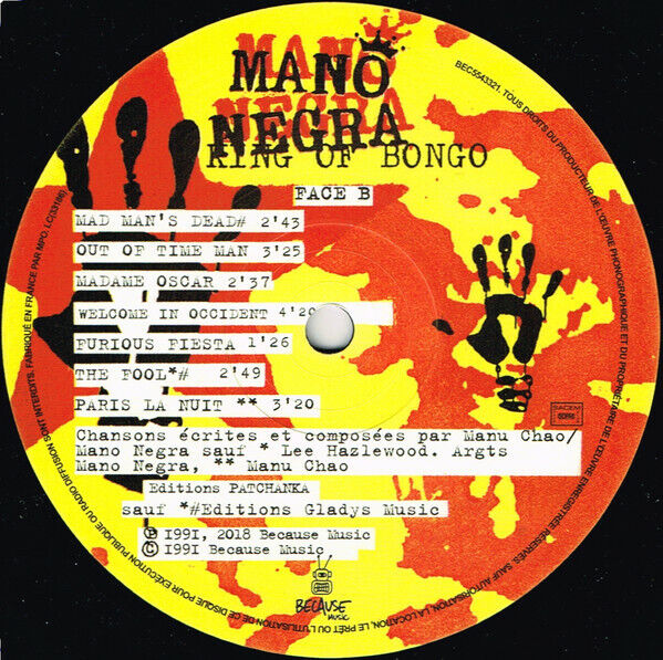 Mano Negra ‎LP+CD King Of Bongo - Europe (M/M)