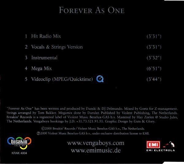 Vengaboys ‎Maxi CD Forever As One - Europe (M/M)