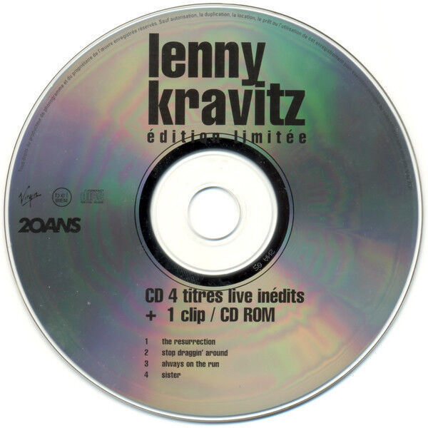 Lenny Kravitz ‎Maxi CD 4 titres live inédits - Edition Limitée - Promo - France