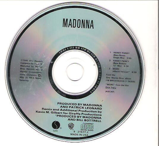 Madonna 2xMaxi CD Hanky Panky - Limited Edition - USA (EX/M)